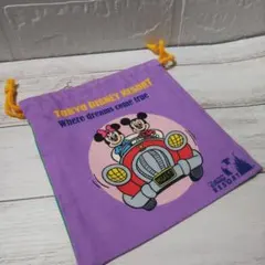 Disney ディズニー 巾着 ミッキー ミニー 小物入れ レトロ