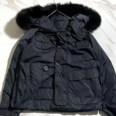 S Max Mara ネイビー フード付き　リバーシブル　ダウンジャケットのサムネイル