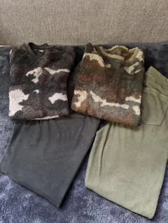 ユニクロ フリースパジャマ 2点セット