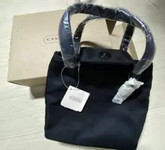 COACH ブラック ナイロントートバッグ