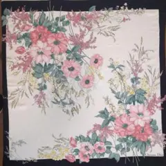 クリスチャンディオール シルクスカーフ 花柄 大判 イタリア製 ブラック 31F