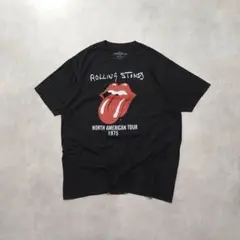 メキシコ製ザローリングストーンズ古着ブラックバンドTシャツK198