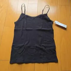 GU コットンブレンドリブレース　キャミソール Mサイズ黒　ドライ