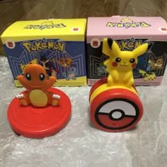 ハッピーセット ピカチュウのモンスターボールゆらゆらローラー　ヒトカゲ
