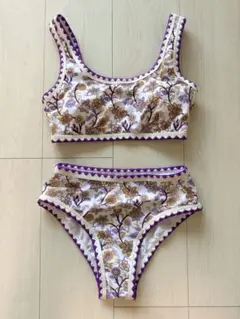 ボタニカル花柄 スカラップ ビキニ セパレート 水着のサムネイル