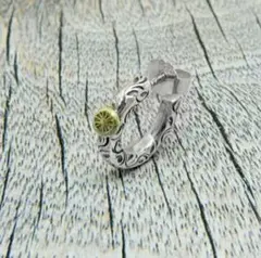 【あるじゃん AG FACTORY】K18 太陽神 唐草 フープピアス 両耳用