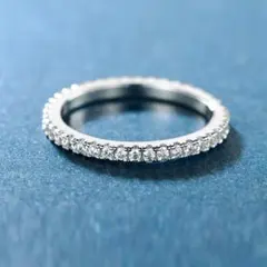 フルエタニティリング 9号 シルバー エタニティリング 華奢 上品 指輪 チタンのサムネイル
