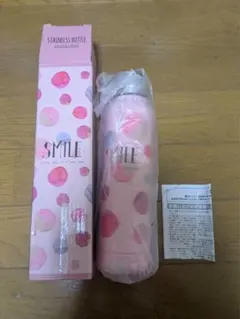 SMILE ステンレスボトル 300ml ドットピンク