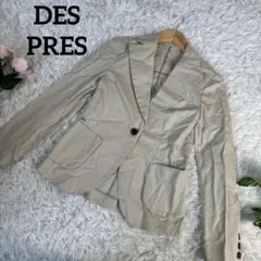 DES PRES ベージュ　テーラードジャケット　コート　人気　おしゃれ