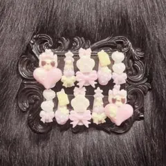 【バレンタイン限定】ネイルチップ チョコ ホワイト いちご リボン ねこ 量産型