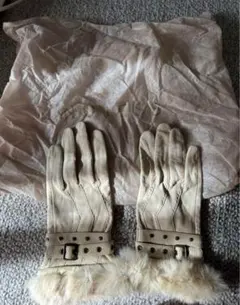 レザー手袋 ファー付き