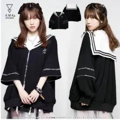正規品 kry 絶対☆全開 セーラー 黒×紫 地雷系 サブカル ゴシック