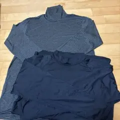 新品　未使用　ユニクロ　ヒートテック　ボーダー　XL 他1点　2枚セット