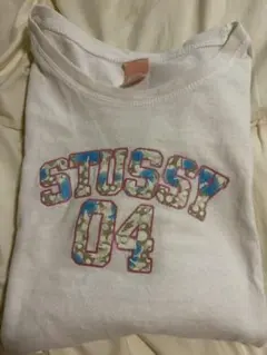 STUSSY Tシャツ 04 カモフラロゴ ホワイトのサムネイル