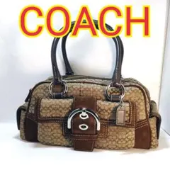COACH コーチ ソーホー ミニシグネチャー ハンドバッグ 3647 あらしさま専用COACH コーチ ソーホー ミニシグネチャー ハンドバッグ