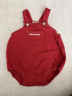 mikiHOUSE 赤 オーバーオールロンパース S