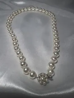 silver パールネックレス