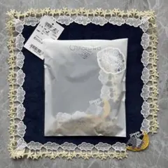 ★有料ラッピング済★ 近沢レース　タオルハンカチ　夢喰いバク　ネイビー