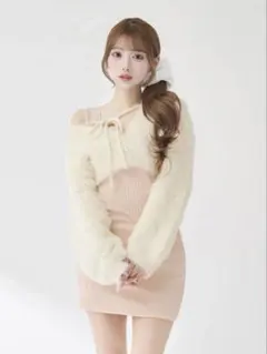 値下げ交渉◎darich ケーブルニットソーセットミニワンピース