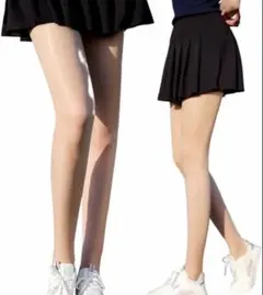 ゴルフ　女性用レギンス　レディース　ベージュ　抗菌機能　速乾性　2足セット