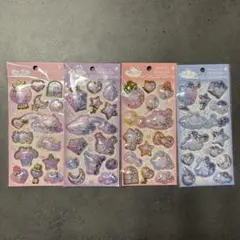 【コンプリート】国内正規品キラキラカプセルシールシナモ・マイメロ・クロミ・キティ