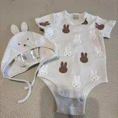 【petit main 】70cmミッフィー半袖ロンパースset