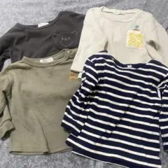男の子80 薄手長袖4枚　カットソー　保育園着
