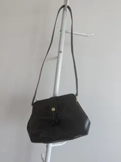 ROCHAS ロシャス 本革 レザー ハンドバッグ ブラック ヴィンテージ 黒 