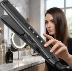 高浸透ナノイー ストレートヘアアイロン 瞬間水分蒸発防止 海外対応 艶髪