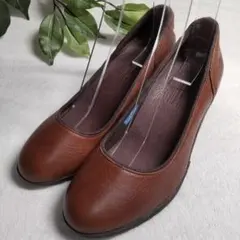 【良品】Timberland/レザーバンプス/ブラウン/茶色/22.5cmのサムネイル