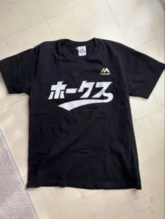 Majestic ホークスロゴ Tシャツ M ブラック