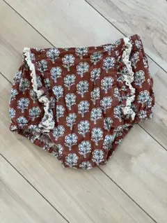 little cotton clothes花柄ブルマブラウン