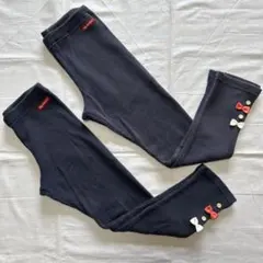 ムージョンジョン　レギンス（紺色）　120、130㎝　2枚セット