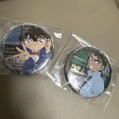 名探偵コナン　ユニバ缶バッジ　コナン& 服部平次セット