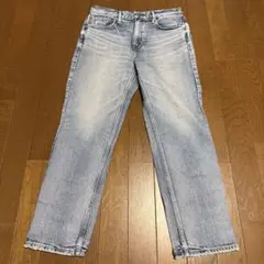 upper heights ストレートデニム クロップ丈ライトブルー！23インチ