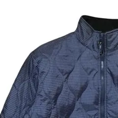 古着　y2k キルティングジャケット ネイビー　L