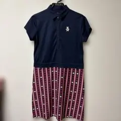 キャロウェイ　ポロシャツスタイル ワンピース L ネイビー　ベア