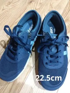 22.5cm asics Ortholite ネイビー スニーカー　アシックス