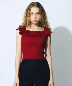 未使用　デイシー　DEICY 2WAYフリルリブニットのサムネイル