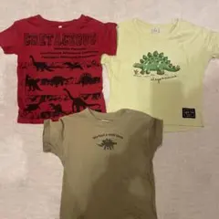 恐竜デザイン　キッズ　Tシャツ3枚セット