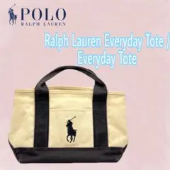 【POLO RALPH LAUREN 】キャンバストート ブラック×ナチュラル