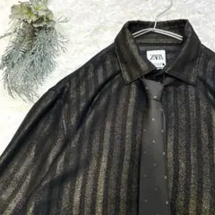 【専用出品・単品 シャツのみ】 長袖　ストライプ　ラメ　古着　メンズ