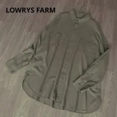 ローリーズファーム LOWRYS FARM シャツ ステンカラー 長袖 カーキ