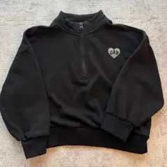 GAP ブラック ハートロゴ トレーナー110㎝