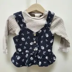 プティマイン　重ね着　ビスチェ付きトップス　90サイズ