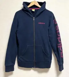 【adidas】アディダス ジップパーカー ネイビー