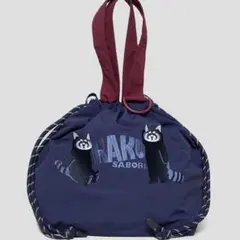 完売品‼️新品未使用タグ付graniphグラニフIKAKUネイビーストリングバッグ