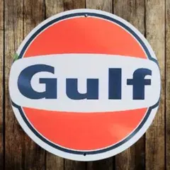 ガルフオイル Gulf ブリキ看板 アメリカン雑貨 USA ガスステーション