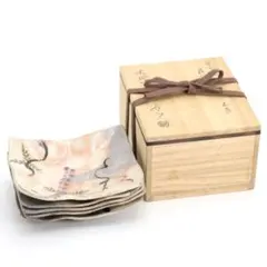 北大路魯山人作 鼠志野 藤絵皿 五客 清水公照書付 共箱共布　SZ853　DK1 2026年最新】魯山の人気アイテム - メルカリ
