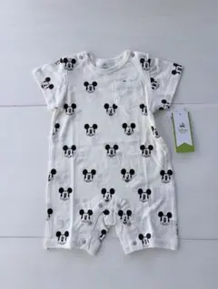 【新品未使用】ミッキー半袖ベビーロンパース　70-80 新品タグ付き